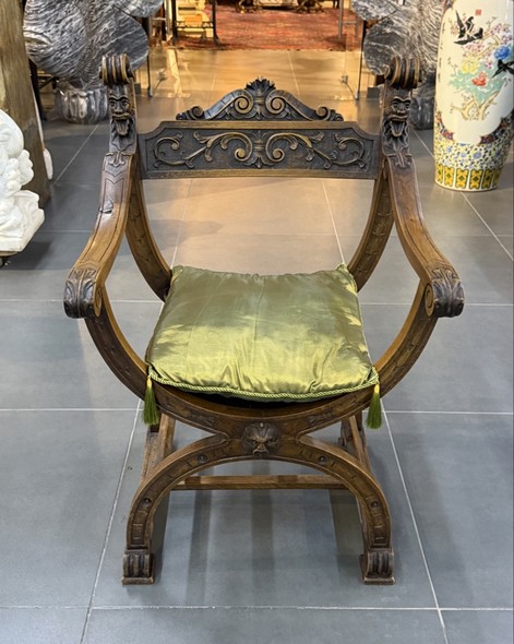Antique curule chair