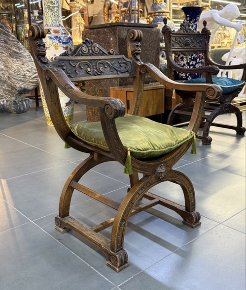 Antique curule chair