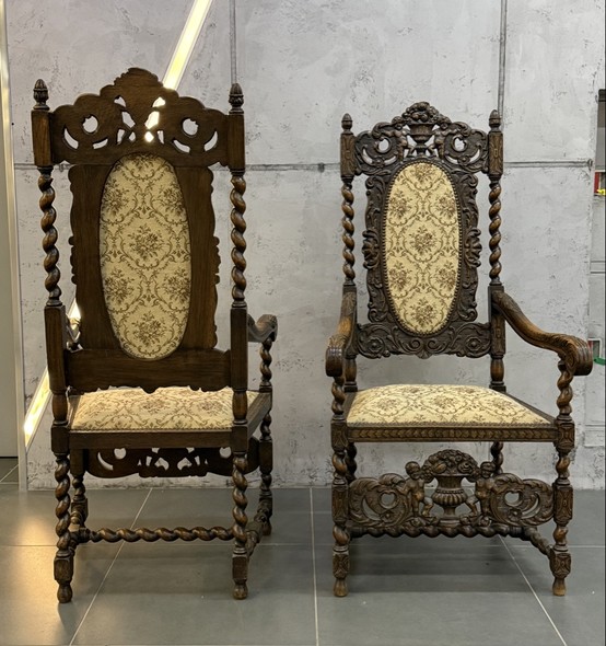 Antique twin armchairs,
Neo-Renaissance