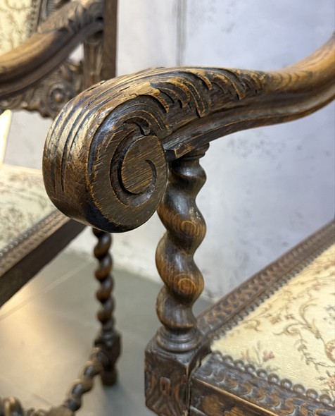 Antique twin armchairs,
Neo-Renaissance