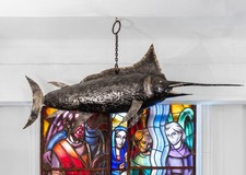 Large hanging sculpture "Marlin"