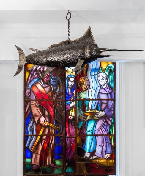 Large hanging sculpture "Marlin"