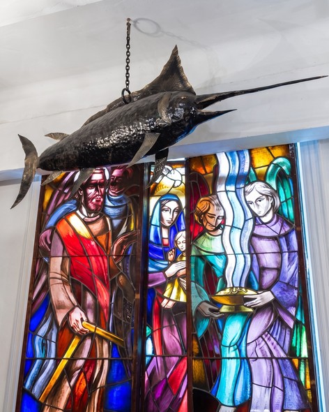 Large hanging sculpture "Marlin"