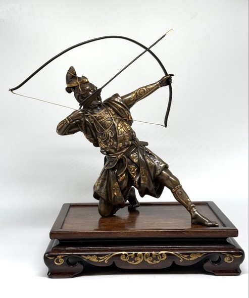 Okimono "Samurai with a Bow"