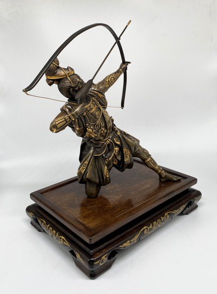 Okimono "Samurai with a Bow"
