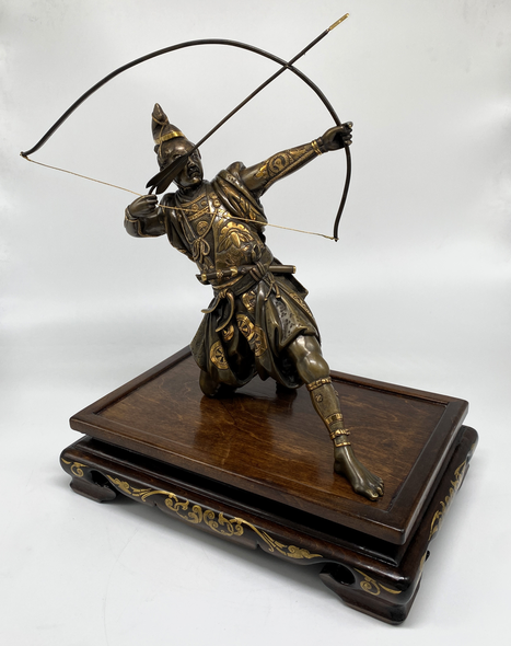 Okimono "Samurai with a Bow"