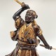 Okimono "Samurai with swords"