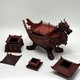 Antique sculpture, "Dragon Boat with Pagoda."