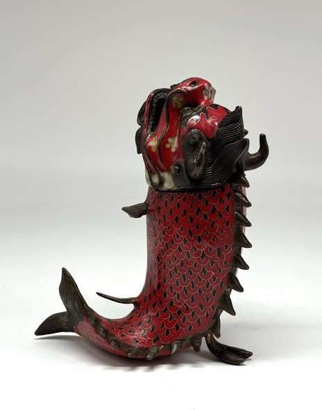 Vintage Dragon Fish Incense Burner