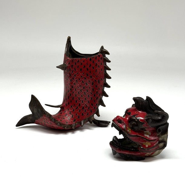Vintage Dragon Fish Incense Burner