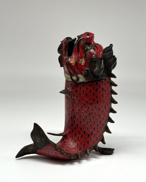 Vintage Dragon Fish Incense Burner
