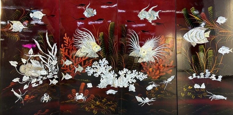 Vintage oriental style panel
