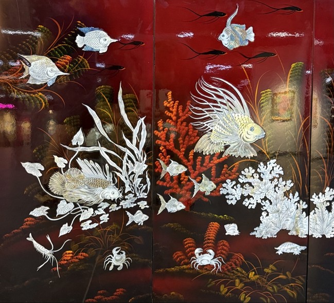 Vintage oriental style panel