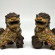 Vintage paired sculptures "Dogs of Fo"