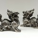 Vintage paired Qilin sculptures