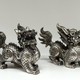 Vintage paired Qilin sculptures