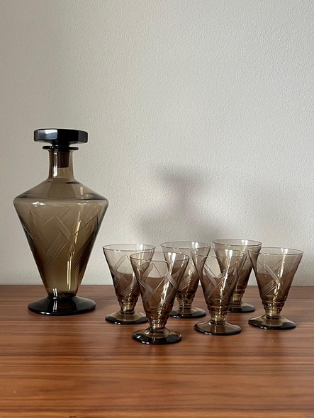Винтажный ликёрный набор,
Богемия, 1950–70-е гг.