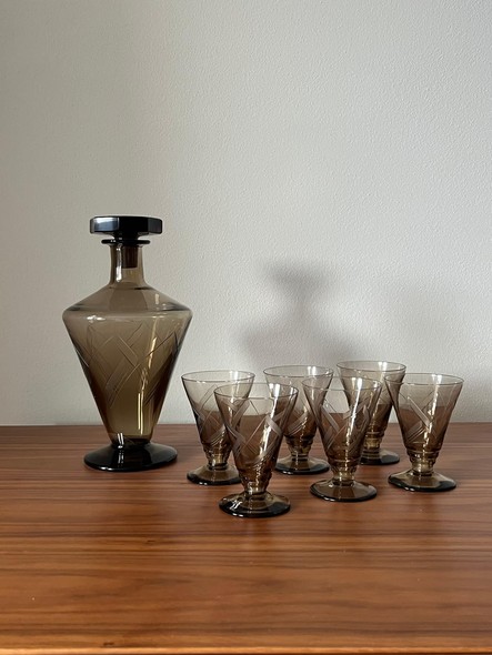 Винтажный ликёрный набор,
Богемия, 1950–70-е гг.