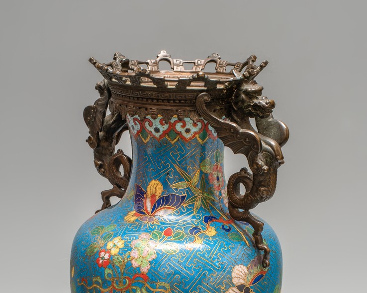 Antique vase, cloisonne