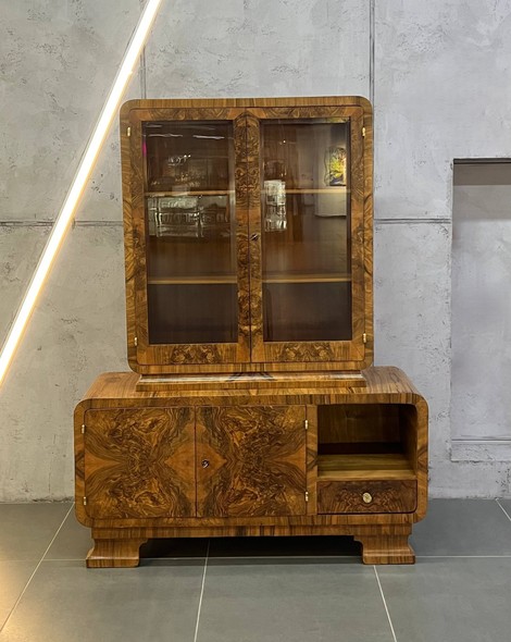 Antique Jindrich Halabala display case