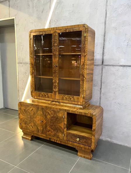 Antique Jindrich Halabala display case