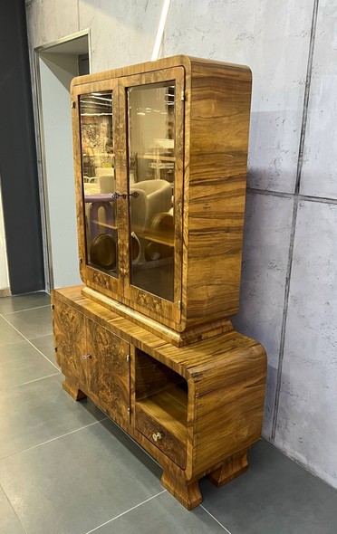 Antique Jindrich Halabala display case