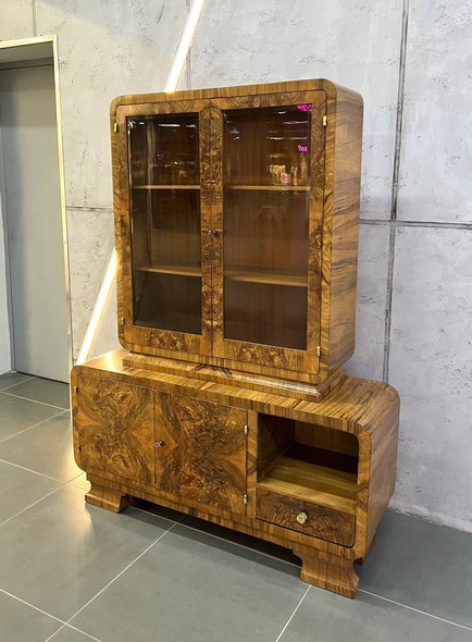 Antique Jindrich Halabala display case