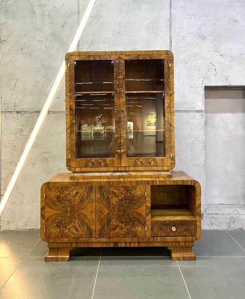 Antique Jindrich Halabala display case