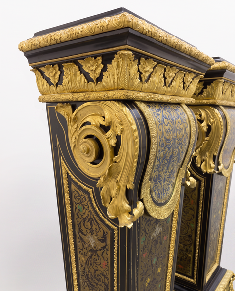 Antique paired pedestals