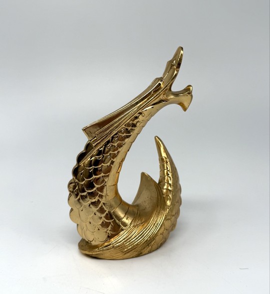 Vintage sculpture composition "Golden Dragon"