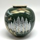 Vintage vase "Mountains and trees in frost", Kutani.