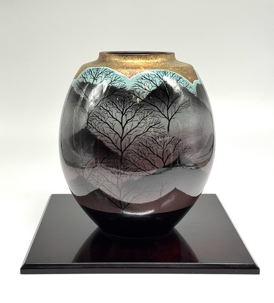 Vintage vase "Forest",
Japan, Kutani