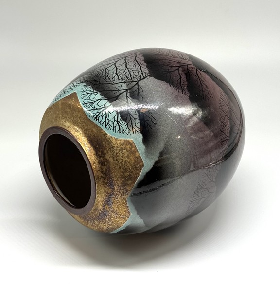 Vintage vase "Forest",
Japan, Kutani