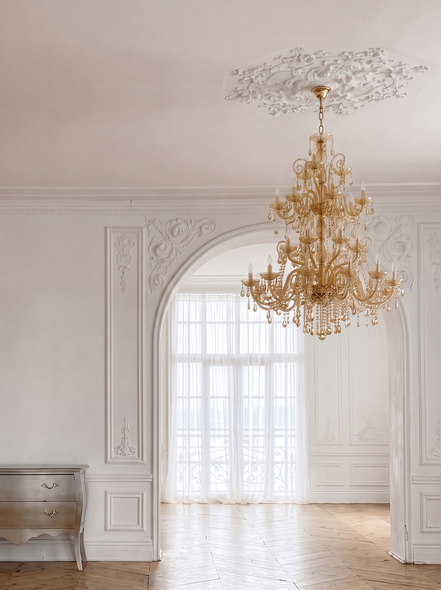 Large crystal chandelier