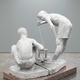 Antique sculptural composition "Gorodki"