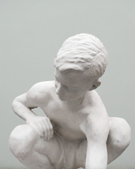 Antique sculptural composition "Gorodki"