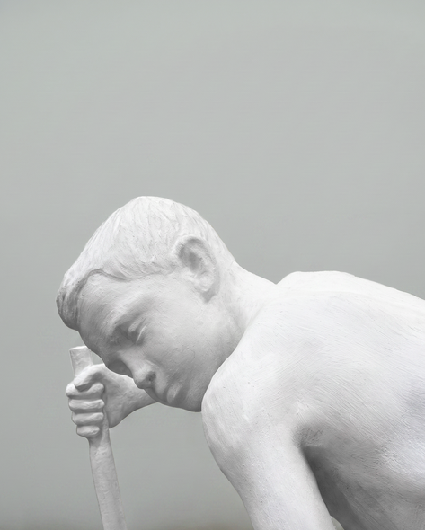 Antique sculptural composition "Gorodki"