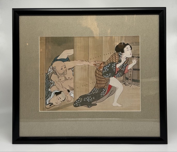 Vintage engraving
"The Courtesan and Her Lover,"
Shunga