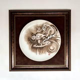 Framed vintage plate
"Dragon with a Pearl"