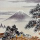 Vintage embroidery on silk “Fuji,” Japan