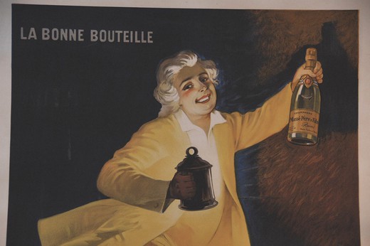 Vinatge poster La bonne Bouteille. Lithography on canvas. Europe, 1930s. buy in Moscow antique gallery