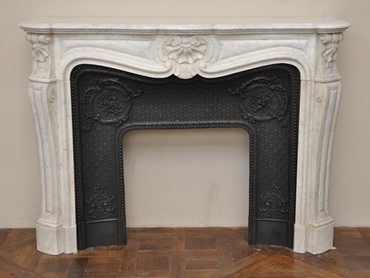 old fireplace marble