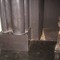 old black marble fireplace