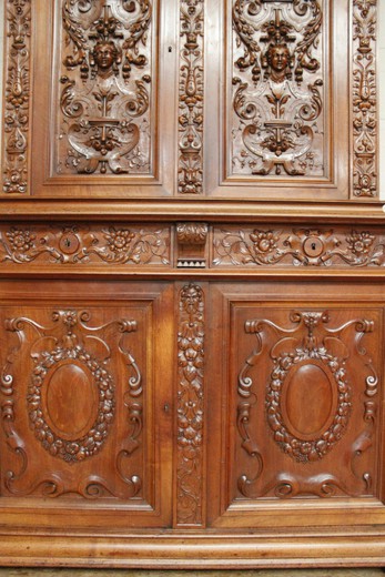 antique cupboard for cabinet in henri II style, Europe 19 century
