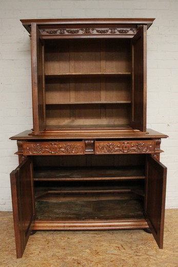 Антикварный шкаф для кабинета в стиле Генрих II, Европа 19 век