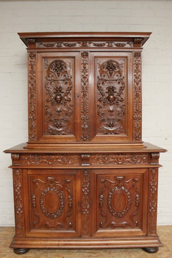 old furniture antiques: antique cupboard for cabinet in Henri II style. Europe 19 century. Buy in Moscow salon shop gallery antiques