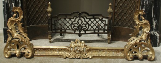 antique fireplace accessories bronze fender