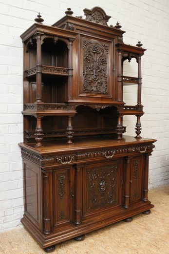 Антикварная мебель - Шкаф для кабинета в стиле Генрих II - интернет магазин в Москве