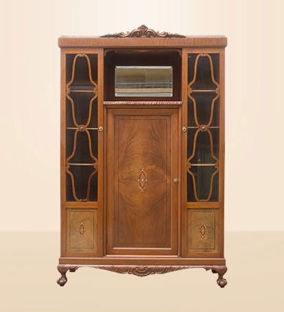 antique furniture bookcase walnut the early 20th century buy in Moscow