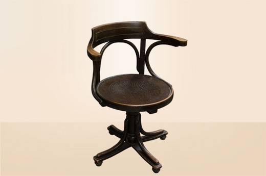 Старинная мебель - Вращающийся стул Тонет из дерева (бук). Германия, начало 20 века. Купить в Москве
